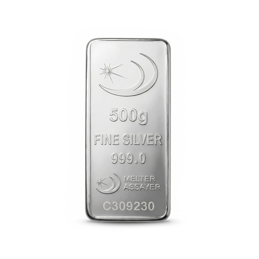 سبيكة فضة عيار 999 وزن 500 جرام