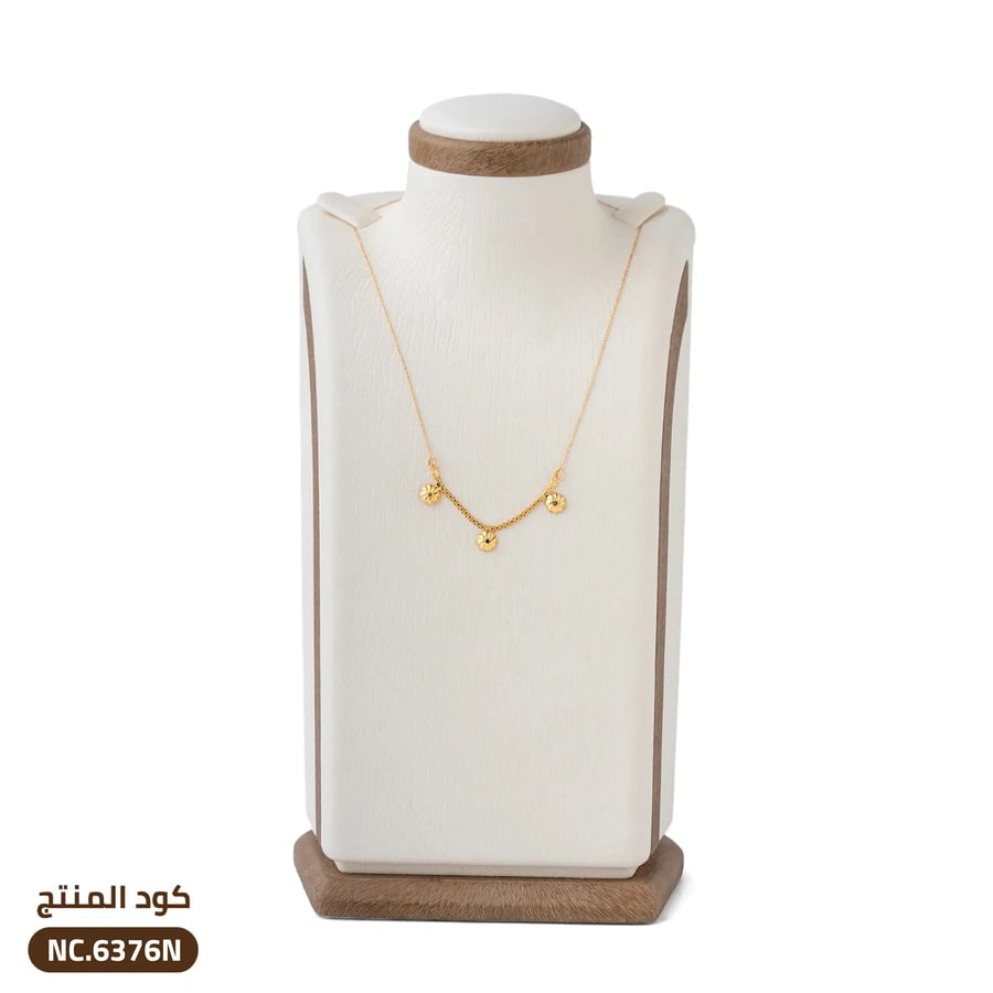 عقد الياسمين بتصميم سلسال مريم ذهب عيار 21 (NC.6376N)