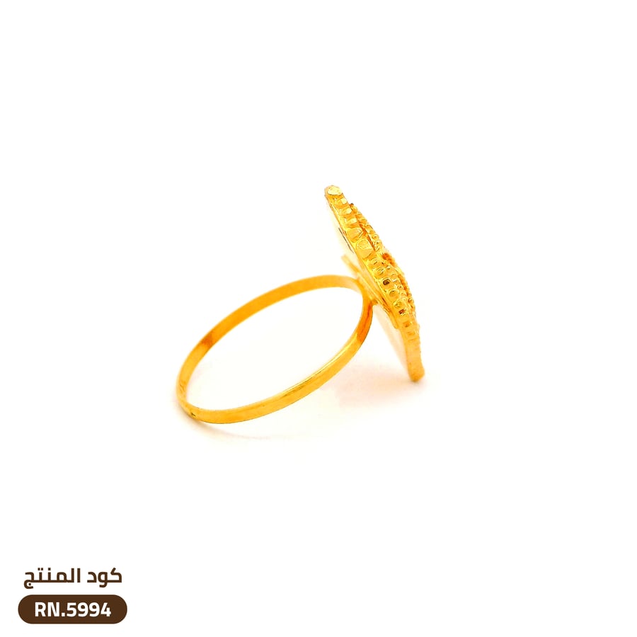 خاتم تصميم زهرة ذهب عيار 21 (RN.5994)