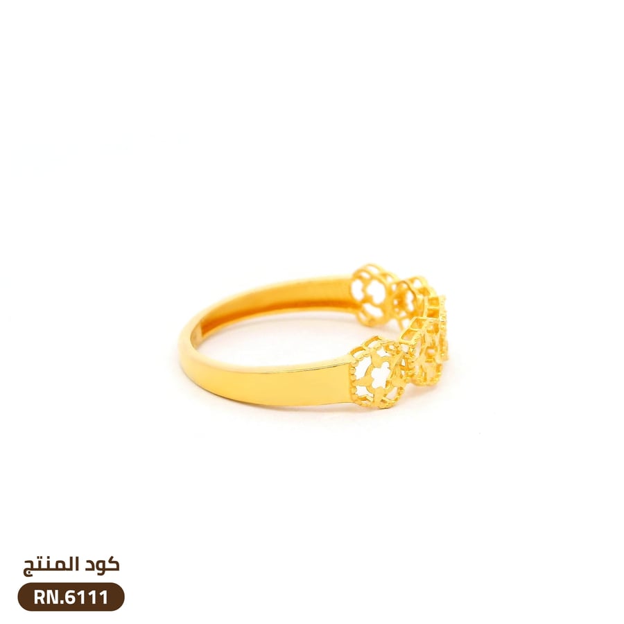 خاتم وردة كليف ذهب عيار 21 (RN.6111)
