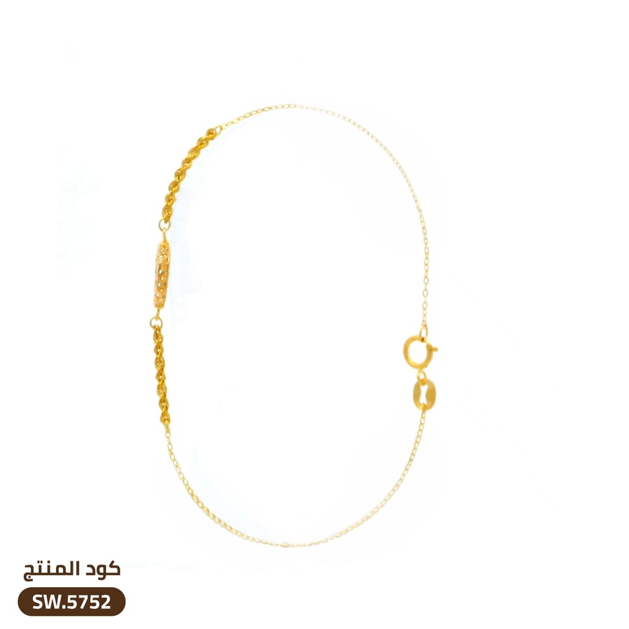 سوار دائري مبروم ذهب عيار 21(SW.5752)