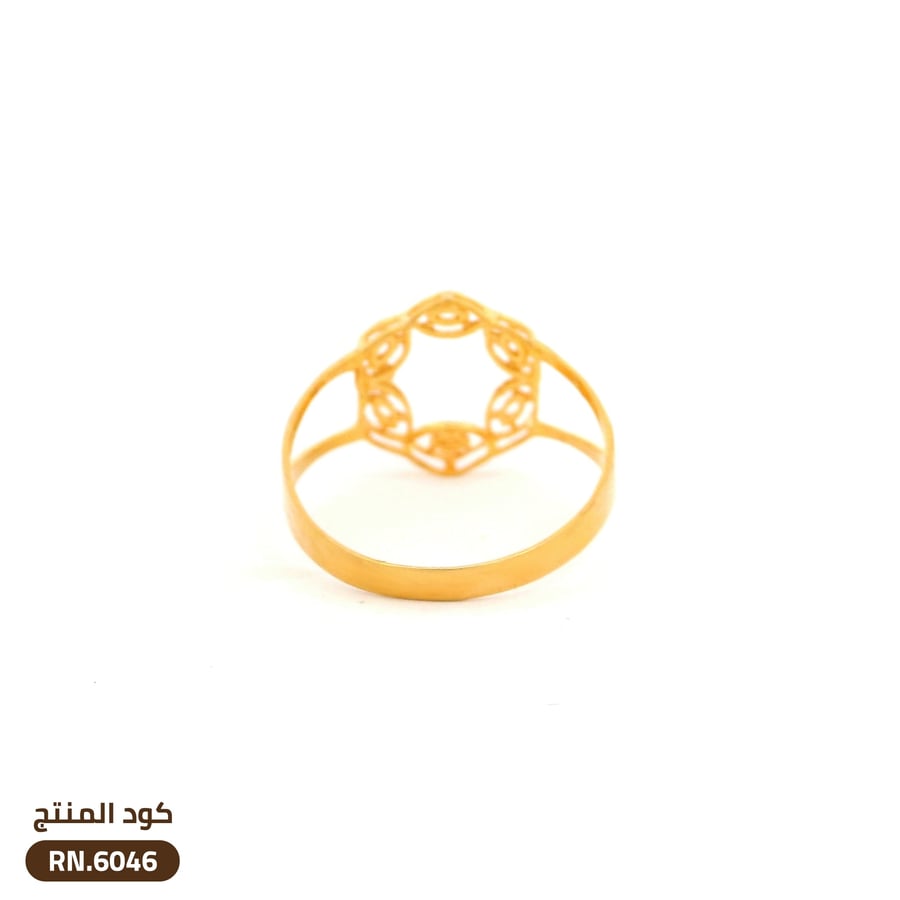 خاتم دائري مفتوح ذهب عيار 21 (RN.6046)