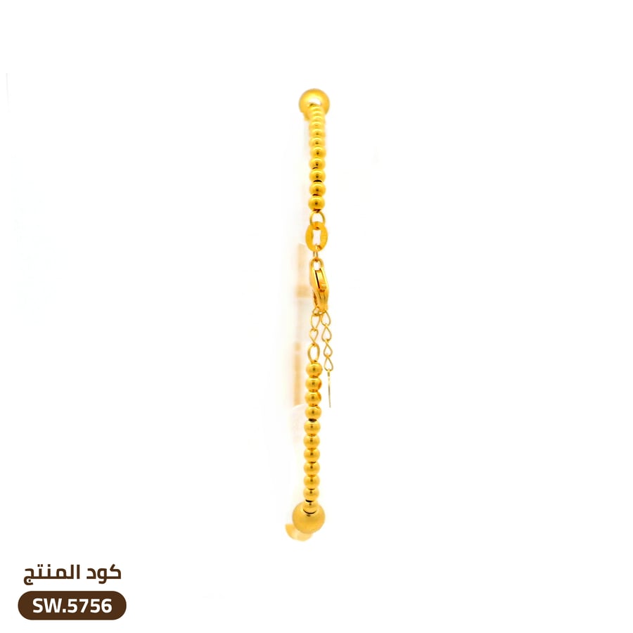 سوار بتصميم كرات فاخرة ذهب عيار 21 (SW.5756)