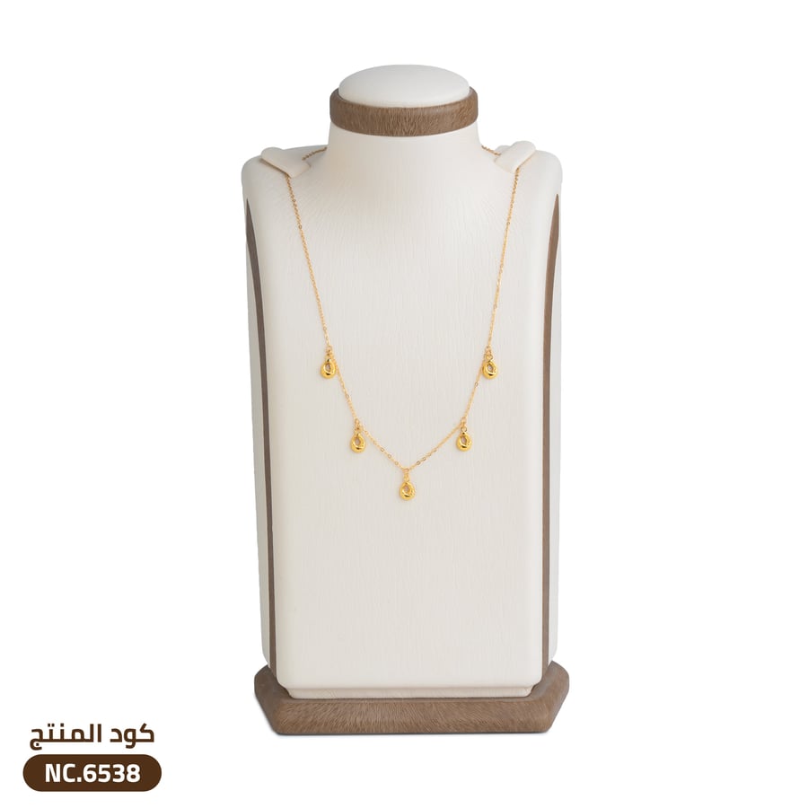 قلادة ذهب عيار 21 تصميم فريد وأنيق (NC.6538)