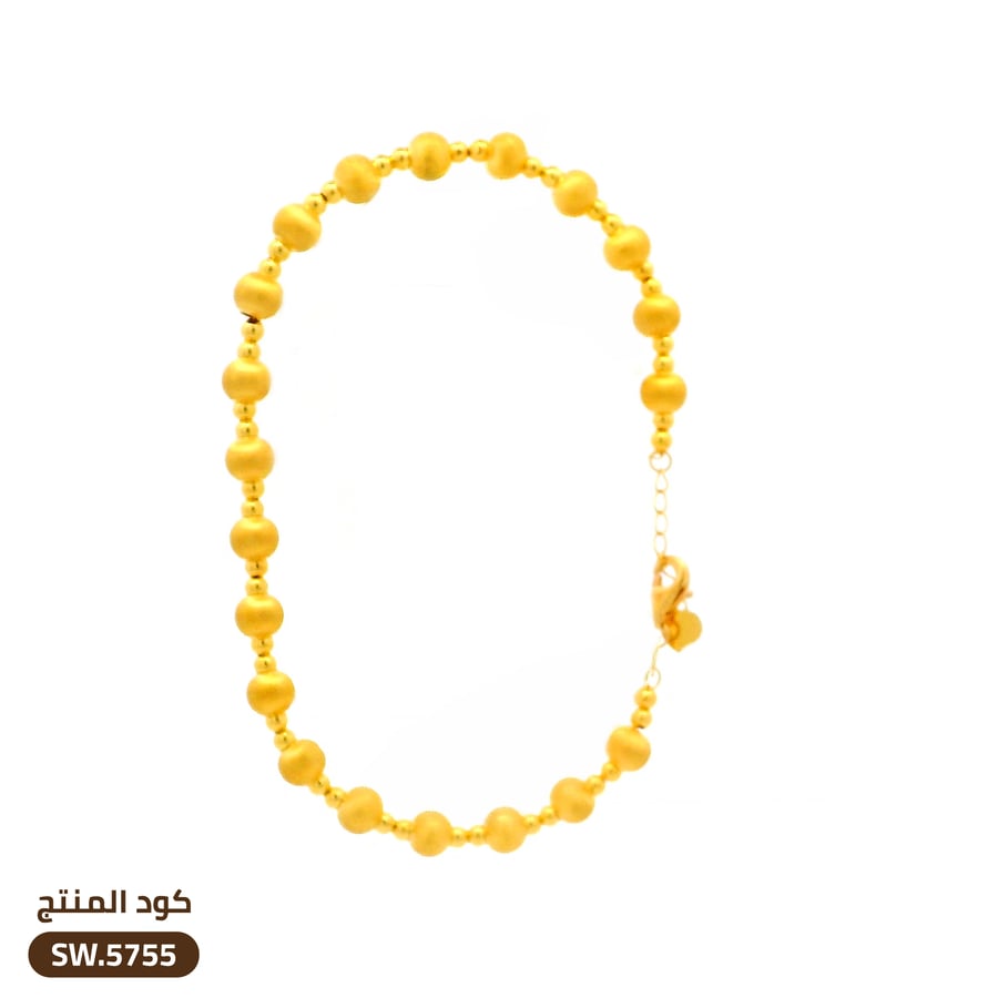 سوار بتصميم كرات ذهب عيار 21 (SW.5755)