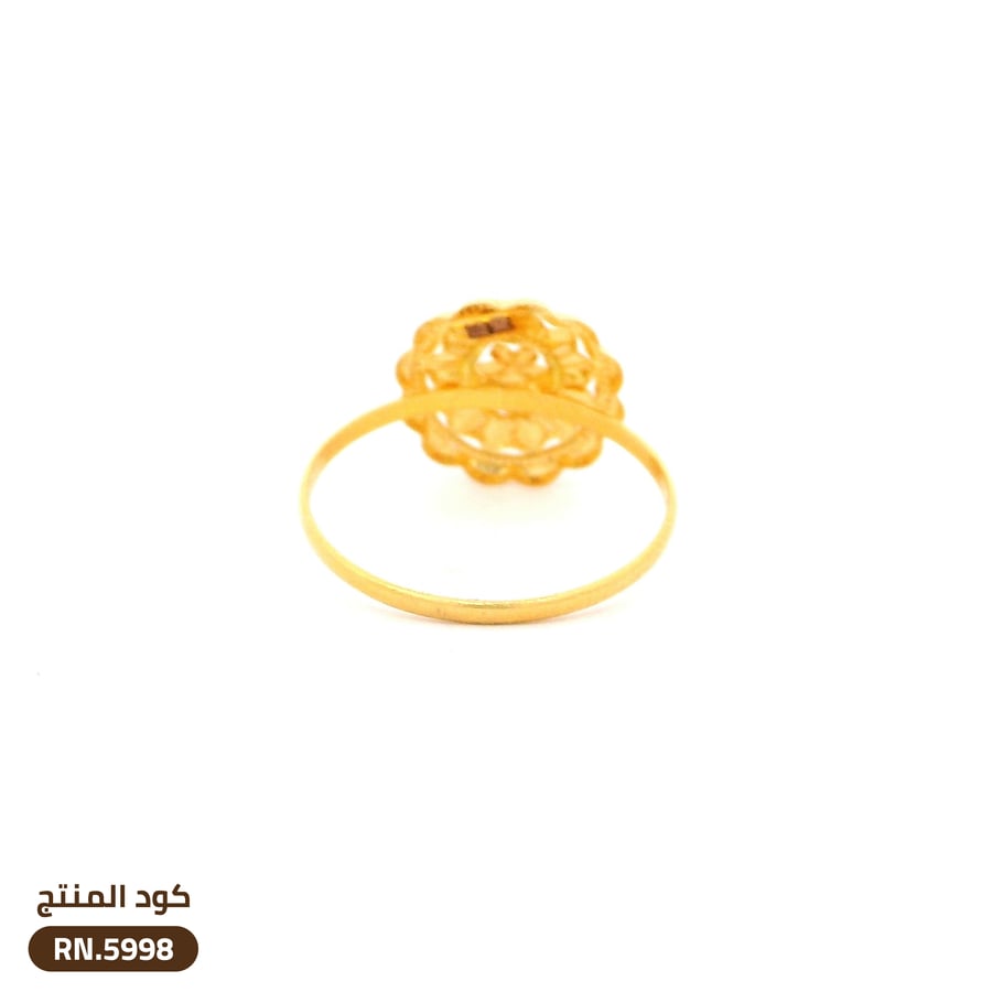 خاتم كرسي جابر ذهب عيار 21 (RN.5998)
