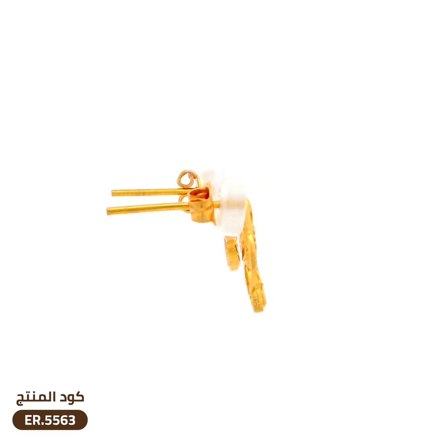 حلق مفرغ ناعم ذهب عيار 21(ER.5563)