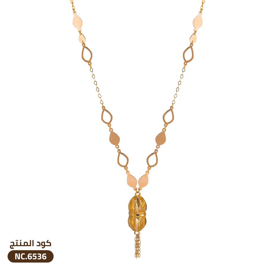 قلادة ذهب عيار 21 تصميم فريد وأنيق (NC.6536)
