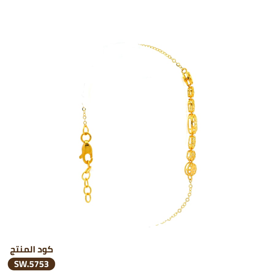 سوار مفرغ ذهب عيار 21 (SW.5753)