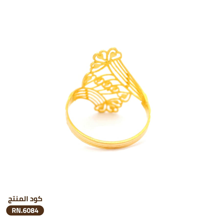 خاتم القلوب الملكية ذهب عيار 21 (RN.6084)
