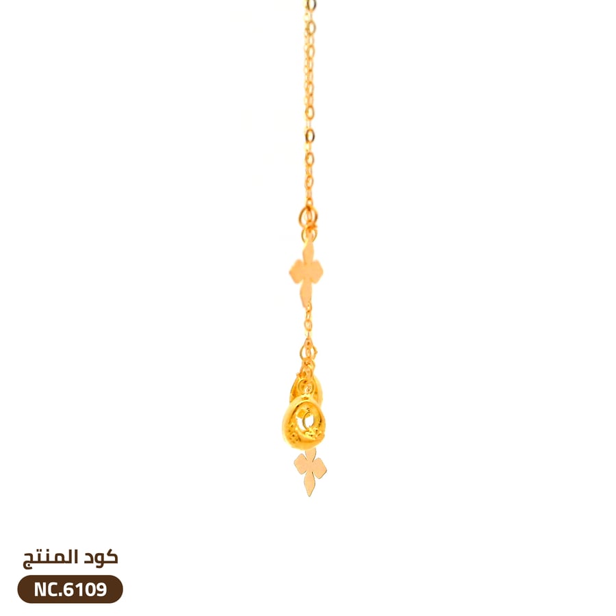 قلادةالزهور ذهب عيار 18 (NC.6109)