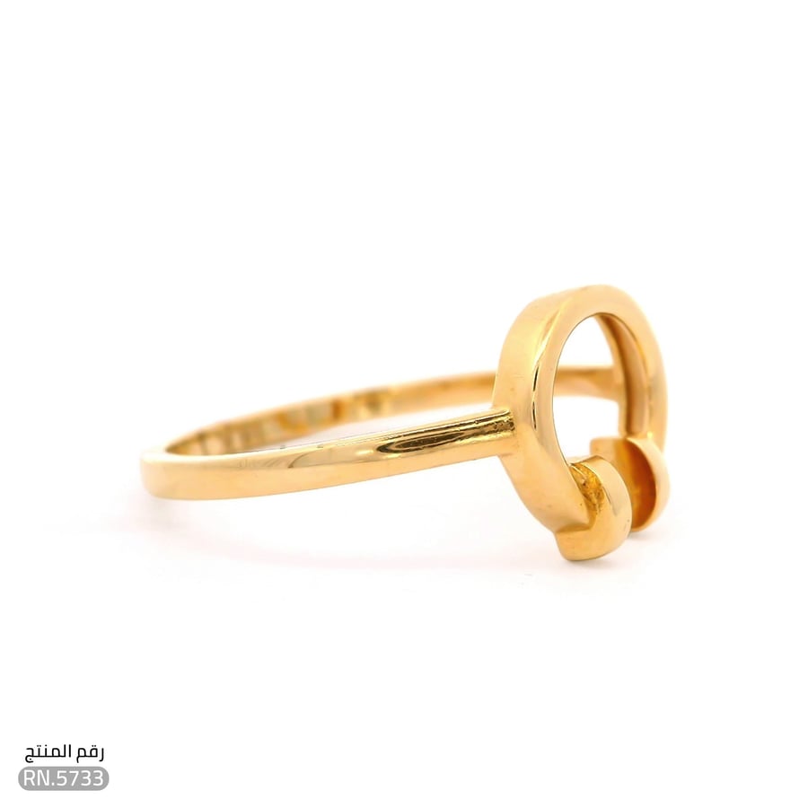 18k gold ring, modern open design, luxury (RN.5733)