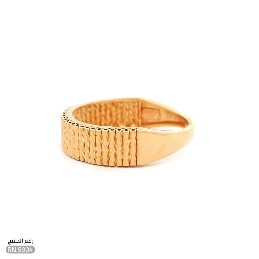 خاتم تصميم أنيق فاخر ذهب عيار 21 (RN.5904)