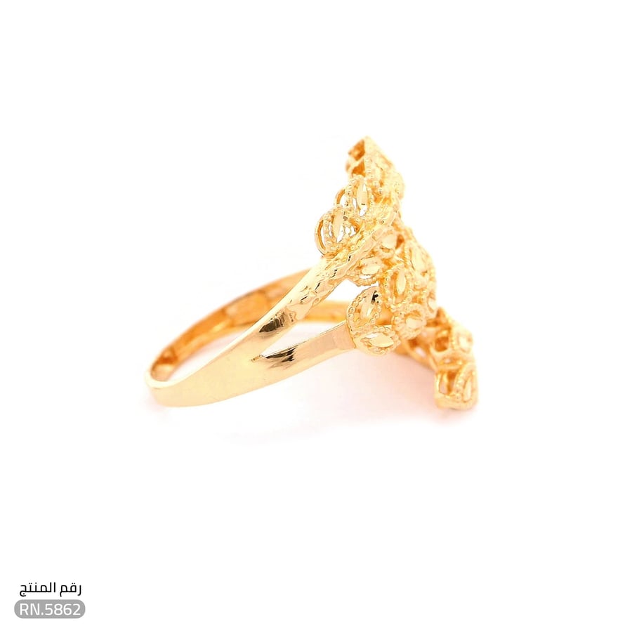 خاتم ذهب عيار 21 تصميم فريد وفاخر (RN.5862)