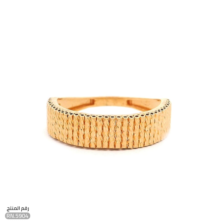 خاتم تصميم أنيق فاخر ذهب عيار 21 (RN.5904)