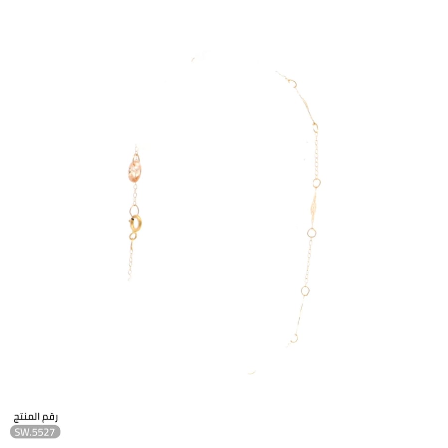 سوارة ذهب عيار 21 تصميم زهرة أنيقة (SW.5527)