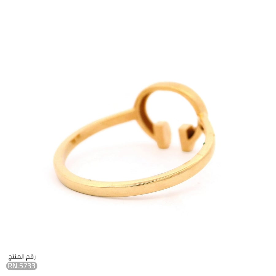 18k gold ring, modern open design, luxury (RN.5733)