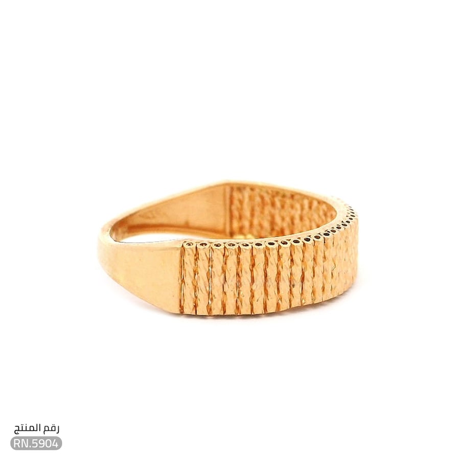 خاتم تصميم أنيق فاخر ذهب عيار 21 (RN.5904)