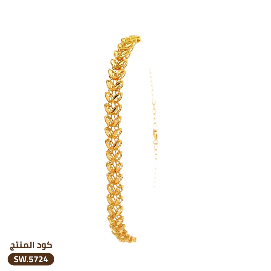 سوار غصن الزيتون ذهب عيار 21 (SW.5724)