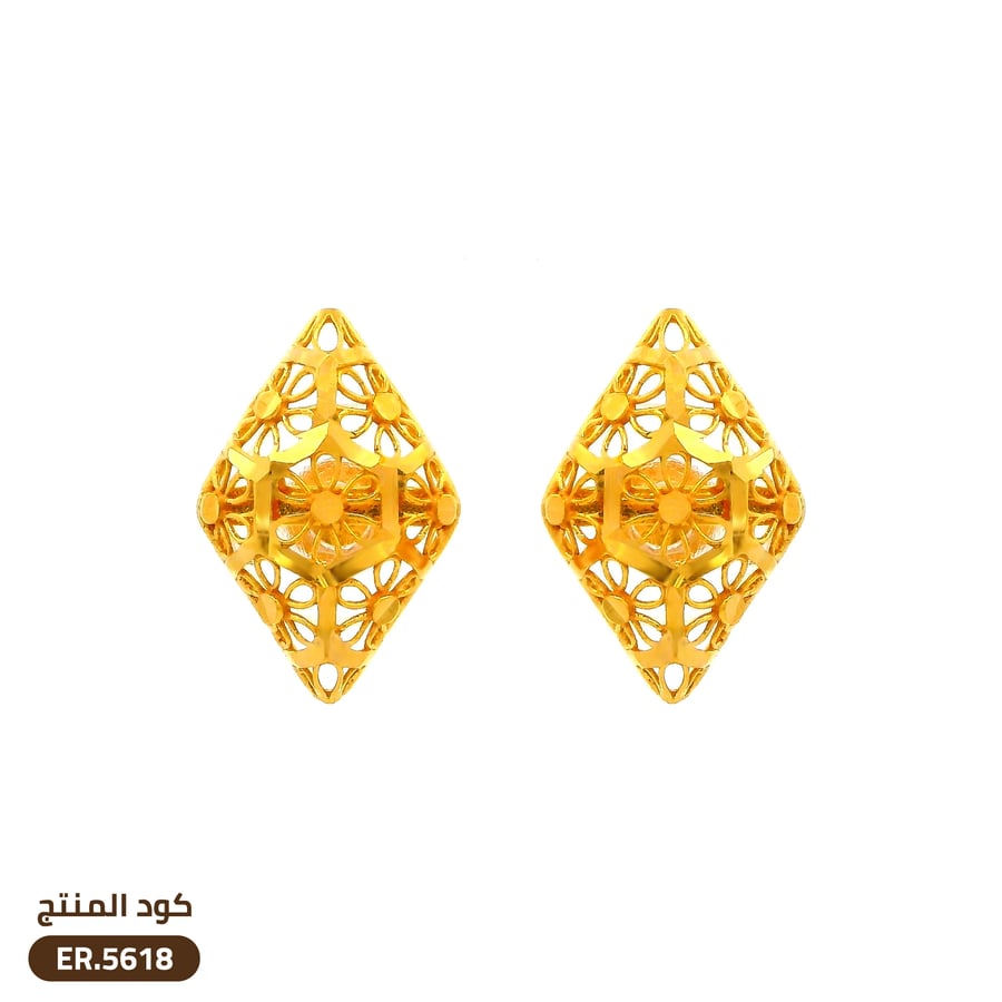 حلق ذهب عيار 21(ER.5618)