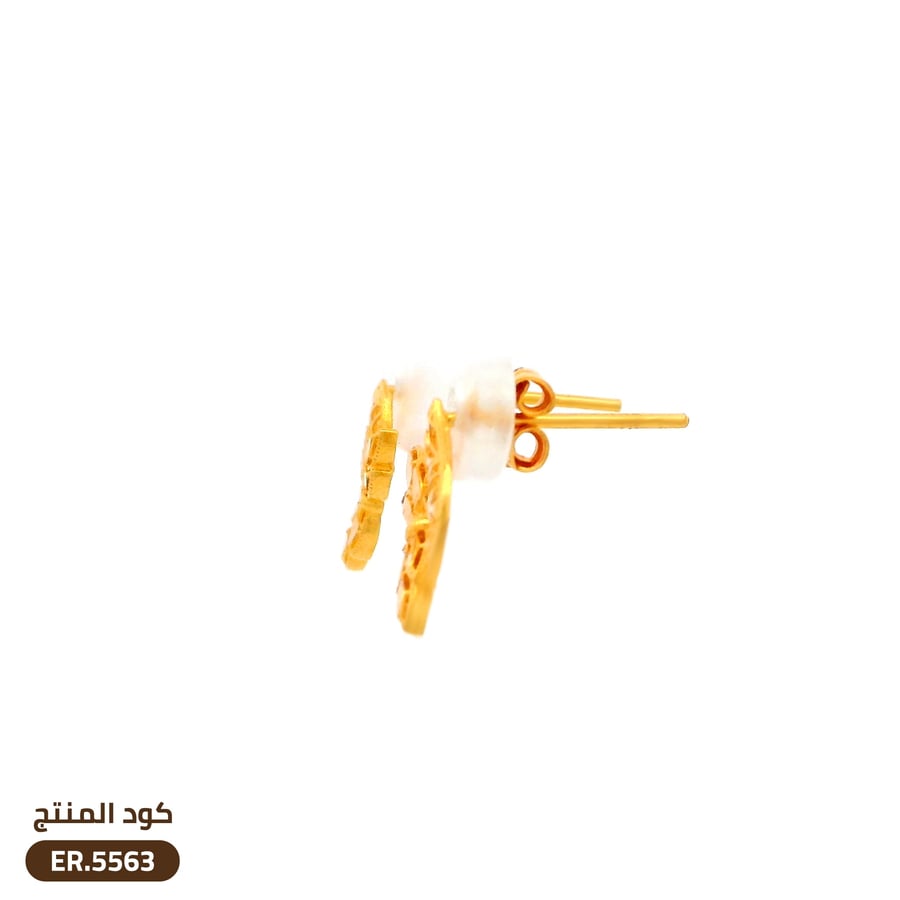 حلق مفرغ ناعم ذهب عيار 21(ER.5563)