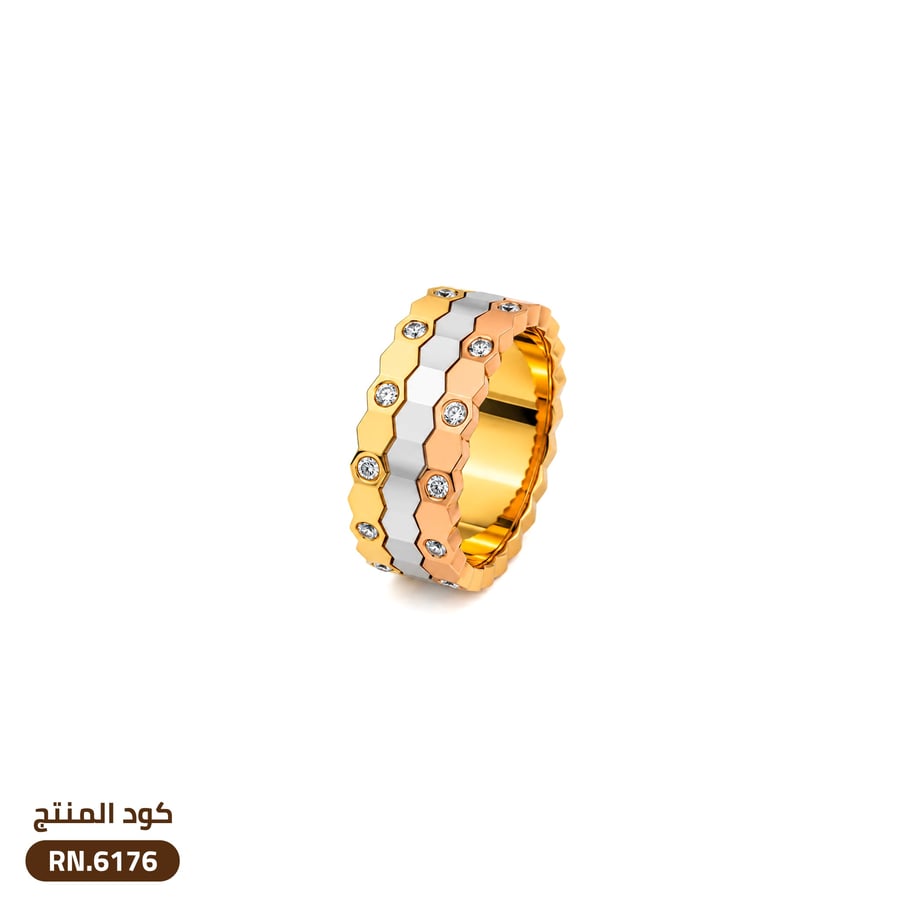 خاتم ذهب عيار 18 (RN.6176)