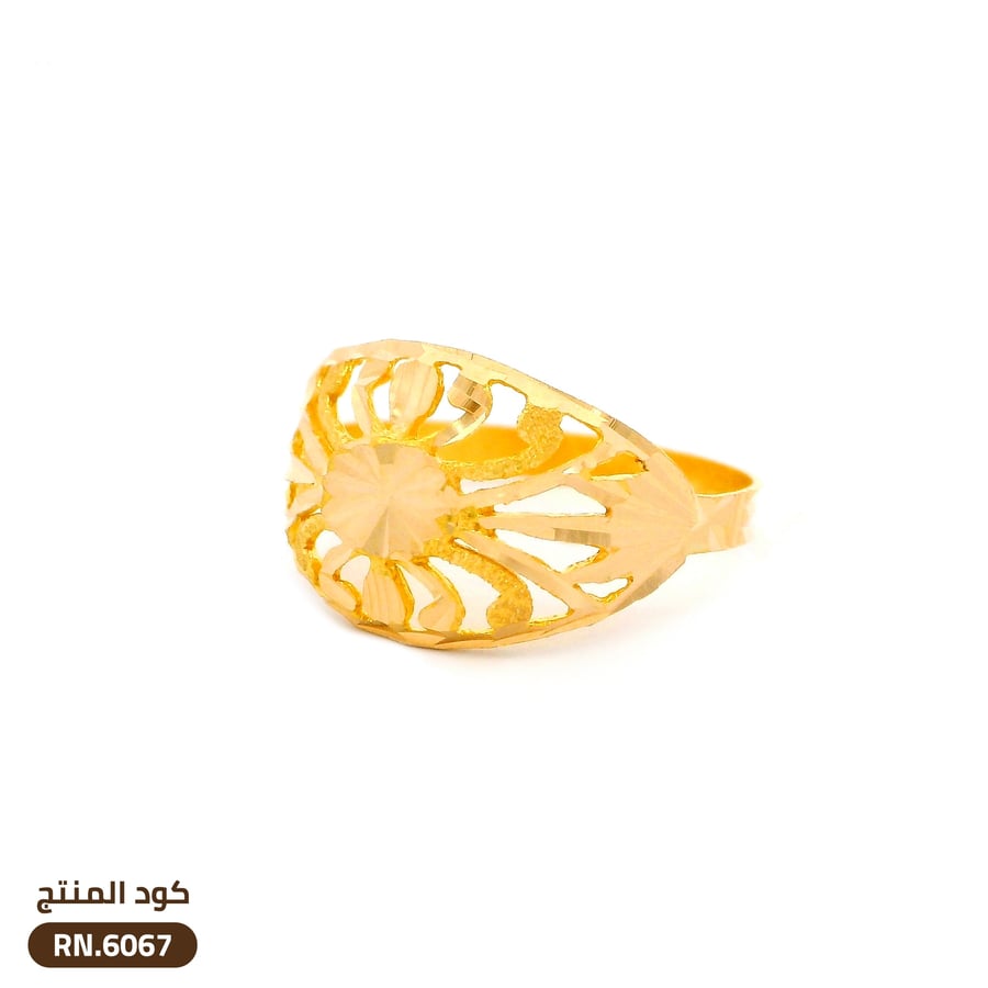خاتم تصميم فريد ذهب عيار 21 (RN.6067)