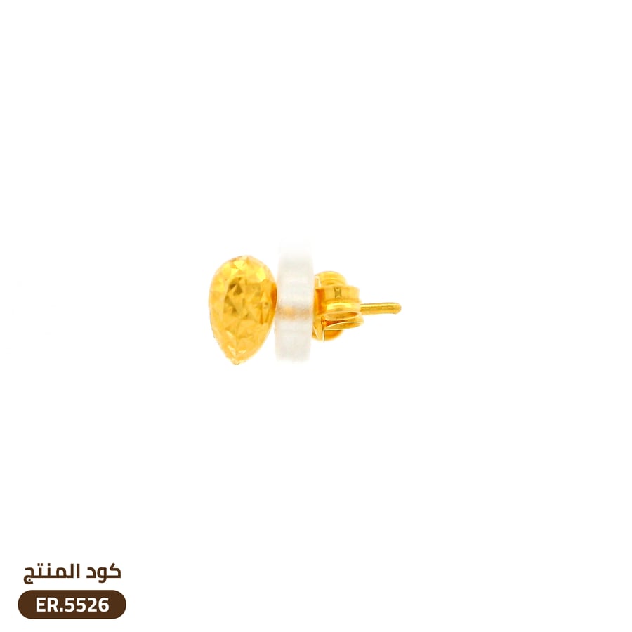 حلق قلب ذهب عيار 21 (ER.5526)