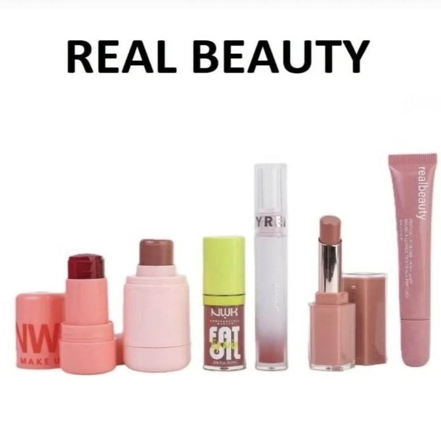 الأكثر مبيعًا للشفاه والخدود من ريل real beauty بيوتي + هدية كيس