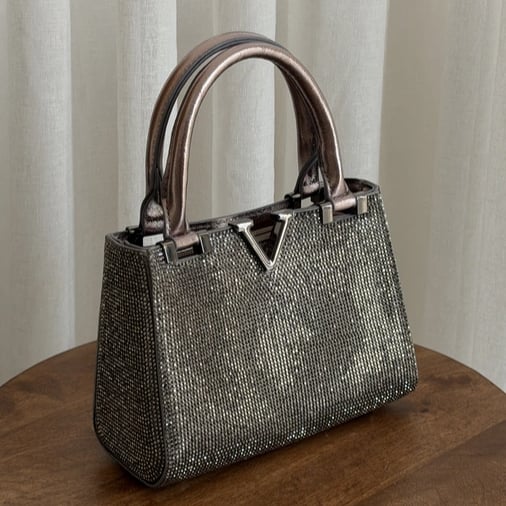 Classic Crystal Embellished Handbag
