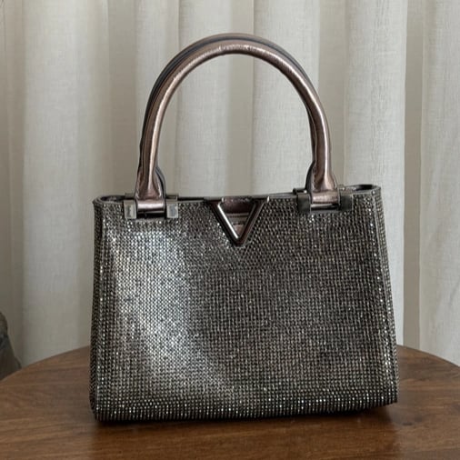 Classic Crystal Embellished Handbag