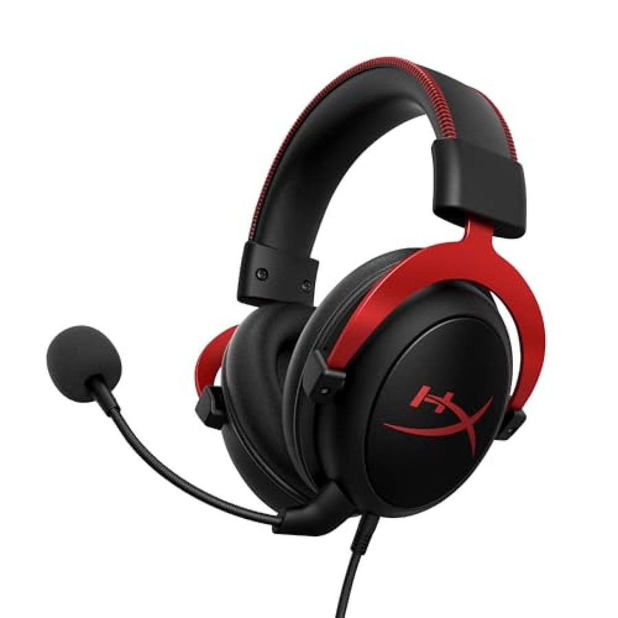 سماعة ألعاب HyperX Cloud 2 – صوت محيطي وميكروفون للألعاب والكمبيوتر والكونسول