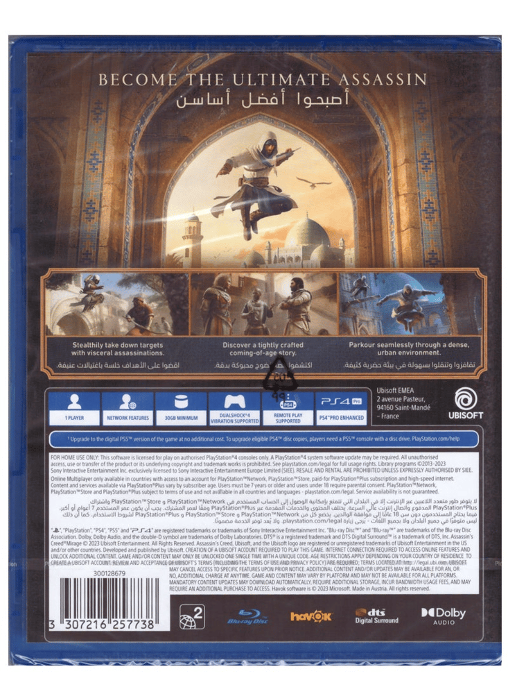 Assassins Creed Mirage playstation 4 ps4  - INFIBYTE