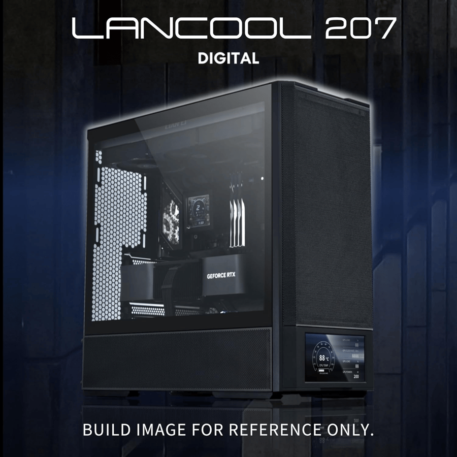 LIAN LI LANCOOL 207 DIGITAL BLACK -INFIBYTE
