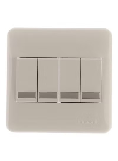 Quadruple Light Switch Keys Beige