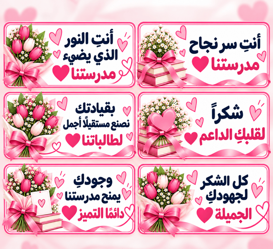بطاقات يوم المدير | عبارات شكر وتقدير