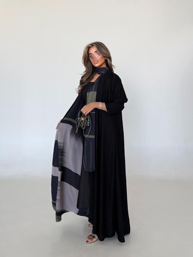 دبل فيس شيفون أسود #53
