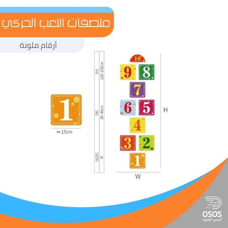 شريط اللعب الحركي - أرقام
