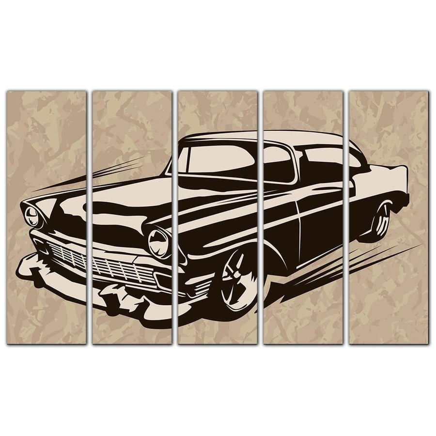 Wall panel - classic car - 550 - divided into five equal pieces