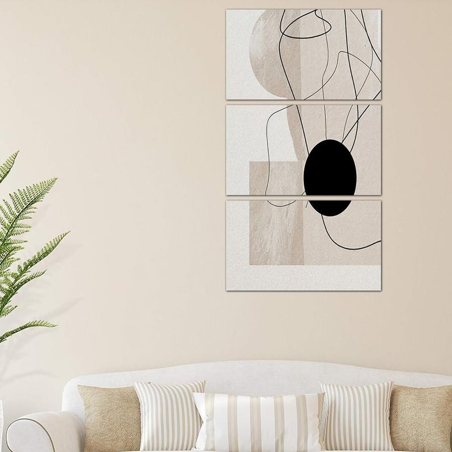 Modern wall art abstract art - 24121 - divided into three pieces