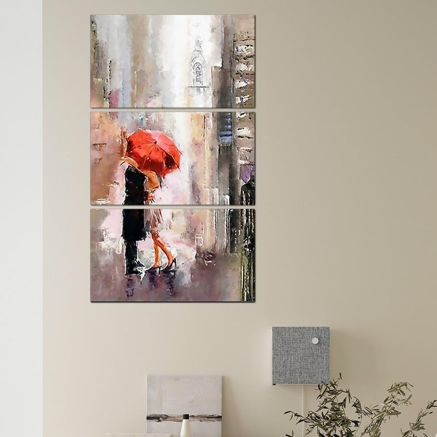 Wall art - Romantic drawing - 30051 - divided into three pieces