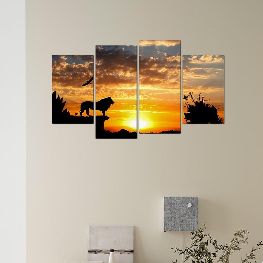 Wall art - King of the jungle - 676 - divided into four pieces