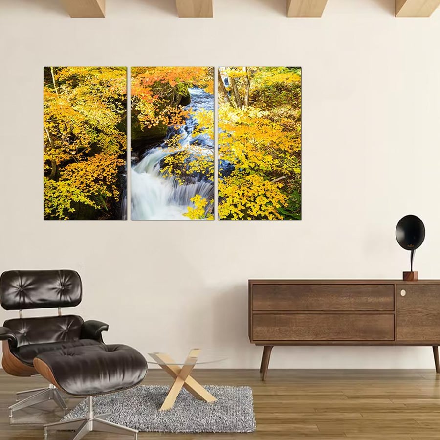 Wall panel - Landscape - 724 - divided into three pieces