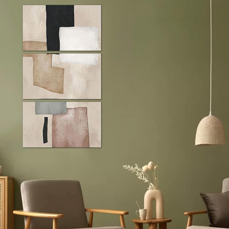 Modern wall art abstract art - 24102 - divided into three pieces