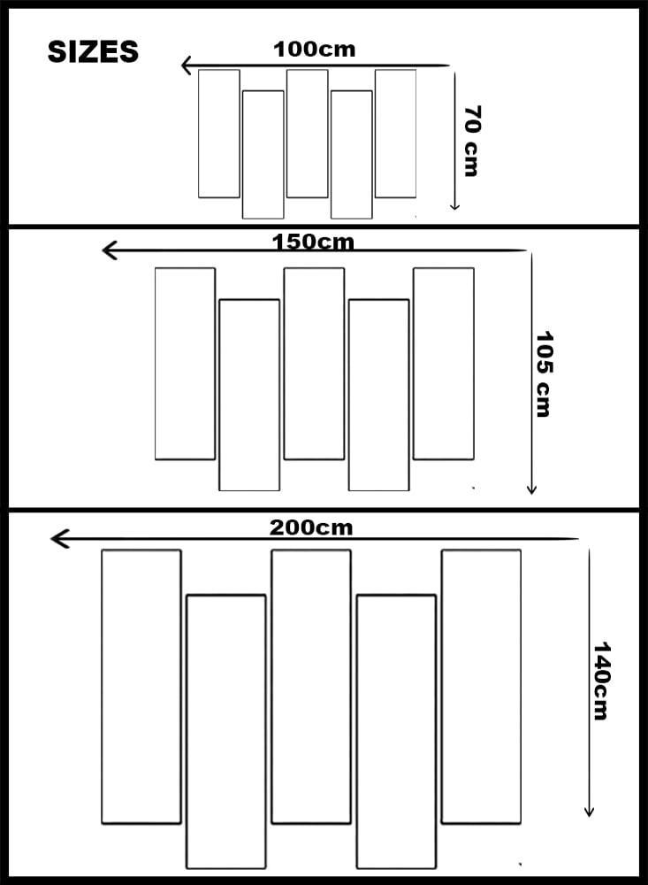 Islamic wall art - Praise be to Allah, Lord of the worlds - 1290 M - Navy blue - divided into five gradually sized pieces - 2