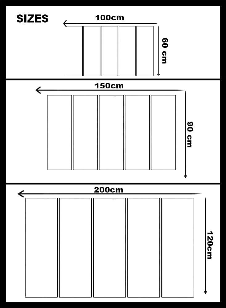 Wall panel - classic car - 550 - divided into five equal pieces