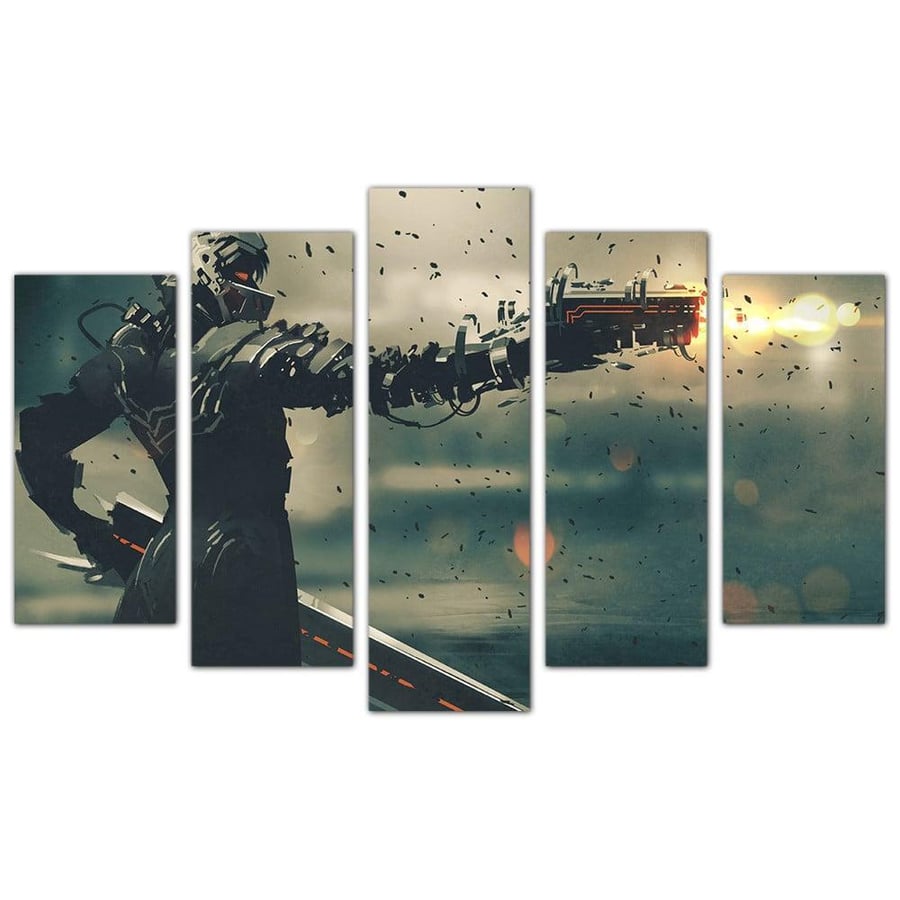Wall panel - Anime - 940 - divided into five gradually arranged pieces - 1