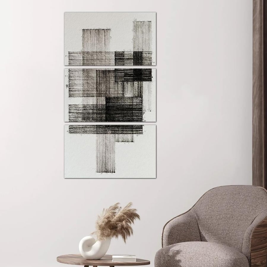 Modern abstract art wall panel - 24530 - divided into three pieces