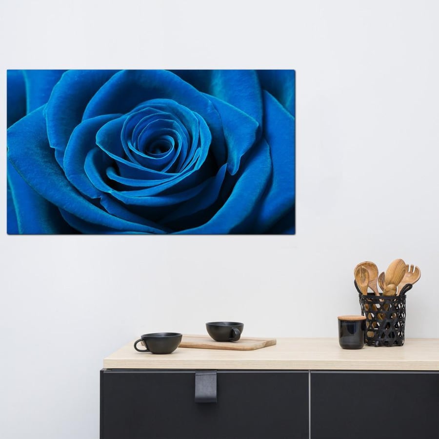 Wall art canvas - rose - 1511 - blue