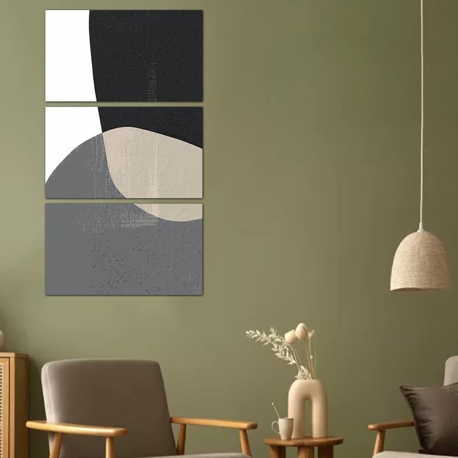 Modern abstract art wall panel - 24092 - divided into three pieces